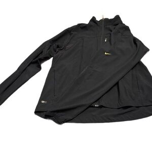 Men's Nike Black and Gold Dri-FIT Lightweight Full Zip Windbreaker Jacket